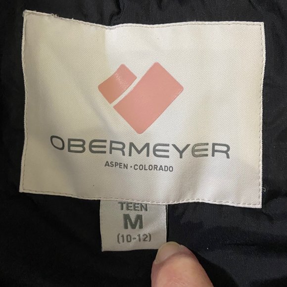 Obermeyer Girls Ski Jacket - Black, Pink size 10 - 12 - Picture 8 of 12
